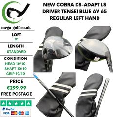 New Cobra Ds-Adapt LS Driver / 9 Degree / Tensei Blue AV 65 Regular / Left Hand