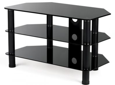 Brand New Black Glass Tv Stand