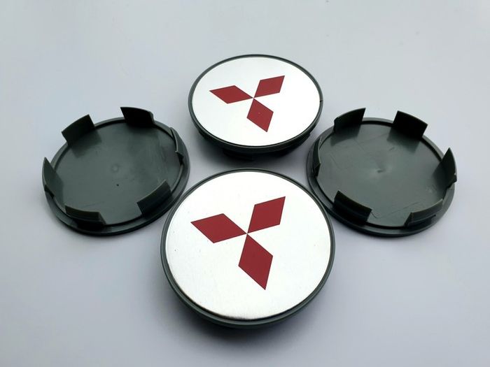 4 x wheel caps MITSUBISHI 69mm 70mm approx Alloy cap hub