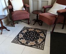 2 solid mahogany side tables