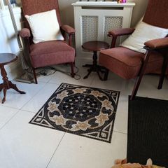 2 solid mahogany side tables
