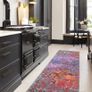 Soft Washable Multicolour Canvas  Blazing  Runner Rug Image 2
