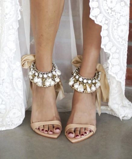 Stunning Wedding Boho Bride Laxmi Anklets