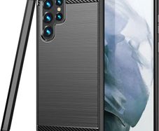 Shockproof Case For Samsung GALAXY S23 ULTRA Carbon Fibre Effect Back Cover