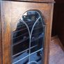 Antique English made By Harrison and Gibson Ilford very rare piece Bureau / Display case with original stained glass with brass fittings and locks. Circa 1930s beautiful Image 3