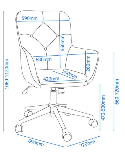Alphason Benjamin Office Chair - Grey