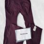 THRIVIN Elevate Seamsless V Waist Burgundy Scrunch Bum Flare Leggings Size L New With Tags Image 4
