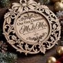 Our First Christmas as Mr. & Mrs. 2026 - Laser Engraved Wooden Keepsake Ornament Image 2