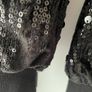Next girls black velvet top with sequins age 9 to 10 years Image 4