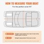 Pontoon Boat Cover, 19'-20' Waterproof Trailerable Pontoon Cover, 800D Marine Grade PU Oxford Fabric, with Motor Cover Image 4