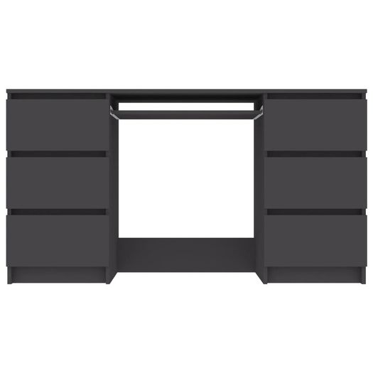Writing Desk Grey 140x50x77 cm Chipboard