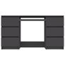 Writing Desk Grey 140x50x77 cm Chipboard Image 3