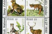 1980 Ireland Stampa Public Souvenir Wildlife Animals Commemorative Stamps Miniature Sheet Overprinted for Stampa Mint Never Hinged MNH)