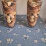 Rustic pair of decorative glass vases Image 3