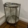 Rolling metal tray side table with removable trays Image 3