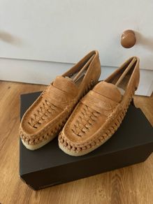 Wallabee Loafer Weave Tan Suede
