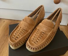 Wallabee Loafer Weave Tan Suede