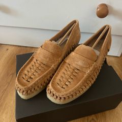 Wallabee Loafer Weave Tan Suede