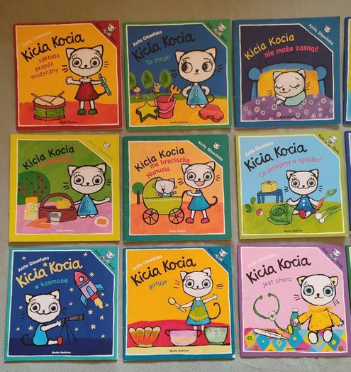 40 Preschool children's books in Polish (Kicia Kocia & others)