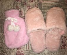New mini hot water bottle & slippers gift