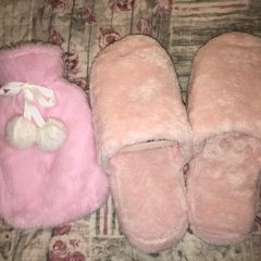 New mini hot water bottle & slippers gift