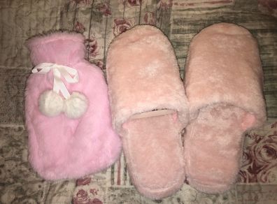 New mini hot water bottle & slippers gift