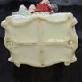 Beautiful Old Yardley English Lavender Porcelain Soap Dish featuring figures of a woman, children, and a dog Image 5