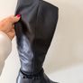 Tamaris Leather Knee High Boots EU41 black Block Heel Image 2