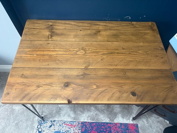 Handmade solid wood desk
