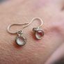 Vintage Sterling Silver Moonstone Earrings, Gemstone Image 2