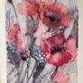Framed watercolour painting of poppies Image 9