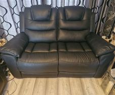 Emily black 2 seater electric recliner