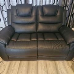 Emily black 2 seater electric recliner