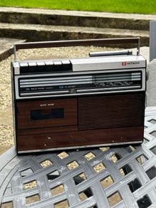 Vintage Hitachi KCT-1210LR 3 Band Transistor Radio Cassette Recorder Japan 1970s