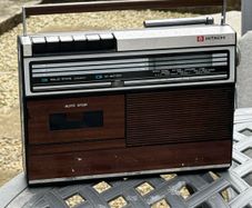 Vintage Hitachi KCT-1210LR 3 Band Transistor Radio Cassette Recorder Japan 1970s