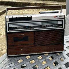Vintage Hitachi KCT-1210LR 3 Band Transistor Radio Cassette Recorder Japan 1970s
