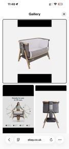 Tutti Bambini CoZee Lite Bedside Crib next to me cot grey