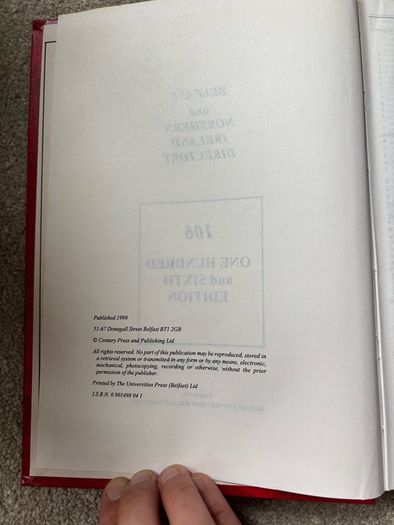 1990 Edition of Belfast and Northern Ireland Directory