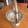 Austro-Hungarian 800 Silver & Cut Crystal Basket Bowl Image 2