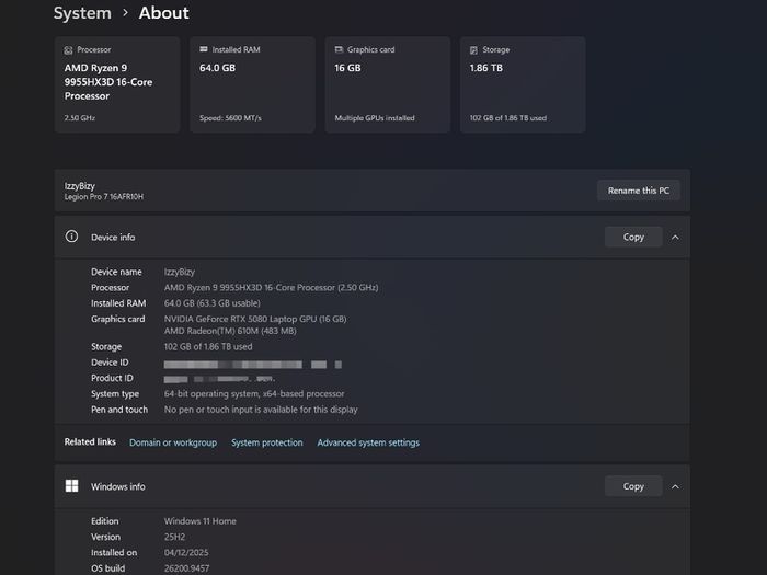 Lenovo Legion Pro7