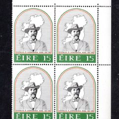 1981 Ireland 150th Anniversary of the Birth of Jeremiah O'Donovan Rossa Commemorative Stamps Control Block Mint Never Hinged (MNH)