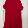 Zara Red Ruffled Mini V-neck Dress - Size S Image 2