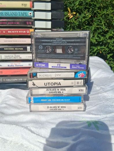 71 Music Cassette Tapes Plus Original Rack