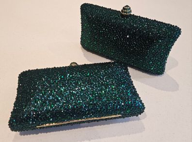 Bridesmaids Matching Forest Green Clutch Bags Set of 2 (Unused)