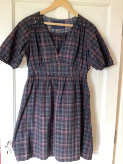 Gorgeous new BNWT Dress by French designer Sessun  M 10 black check cute boho