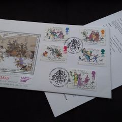 Great Britain Stamps : Christmas First Day Cover , No.91 " Silk Issue " 1993 Series