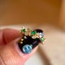 Brand New 18k Solid Yellow Gold Ring - Natural Emeralds & Diamonds (Size L1/2 / US 6) Image 4