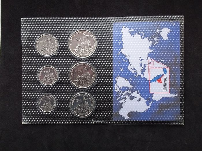 Eritrea Coins : 6 Set of Eritrean Nakfa Coins - 1997