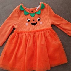 pumpkin halloween dress 0 - 3 mths