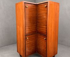 Mid century teak  corner bar cabinet vintage Danish